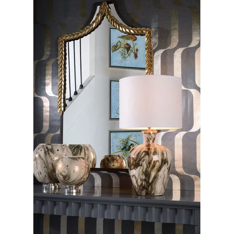 Calacatta Gold Aluminum Base Vase - LOOMLAN - Wildwood - Vases & Jars