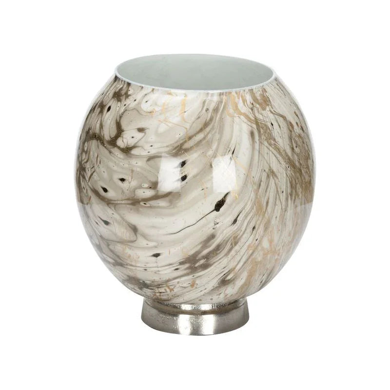 Calacatta Gold Aluminum Base Vase - LOOMLAN - Wildwood - Vases & Jars