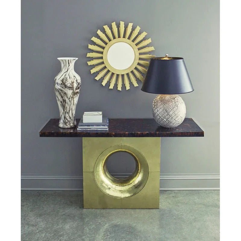 Calacatta Gold Marbled Patterned Glass Vase - LOOMLAN - Wildwood - Vases & Jars