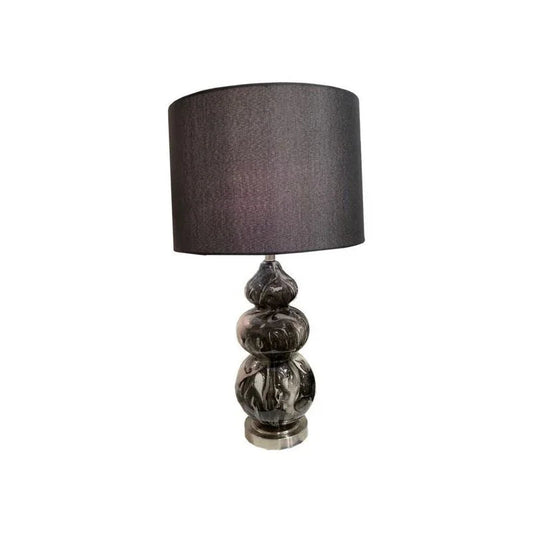 Cassian Ceramic Marbleized Black Design Table Lamp - LOOMLAN - Chelsea House - Table Lamps
