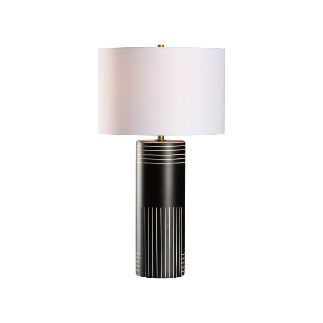 Marco Italian Glass Black Table Lamp