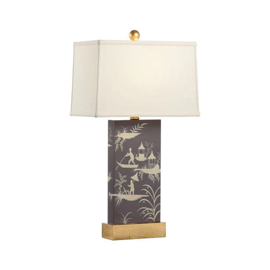 Chinoiserie Panel Hand Painted Table Lamp - LOOMLAN - Chelsea House - Table Lamps