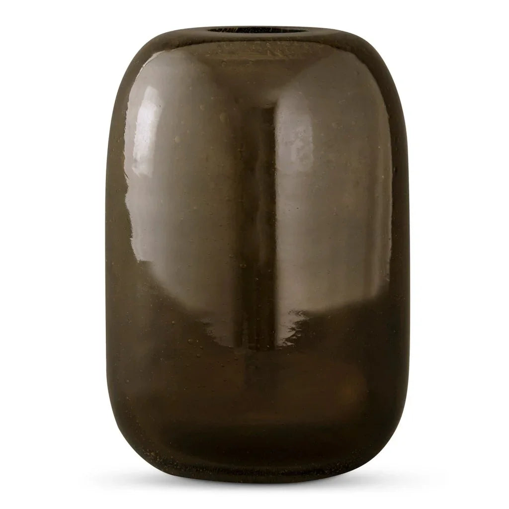 Circe Curved Cylindrical Glass Vase - LOOMLAN - Moe's Home - Vases & Jars