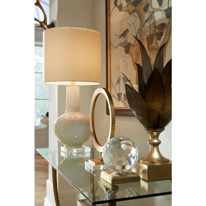 Circle Accent Gold Iron Design Sculpture - LOOMLAN - Chelsea House - Statues & Sculptures