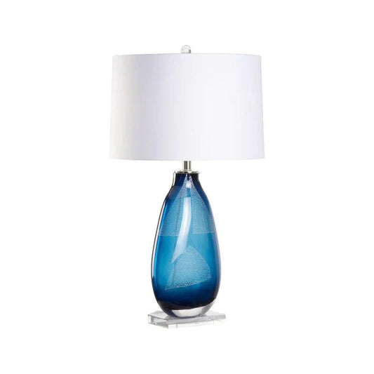 Clauseen Blue Glass Table Lamp - LOOMLAN - Wildwood - Table Lamps