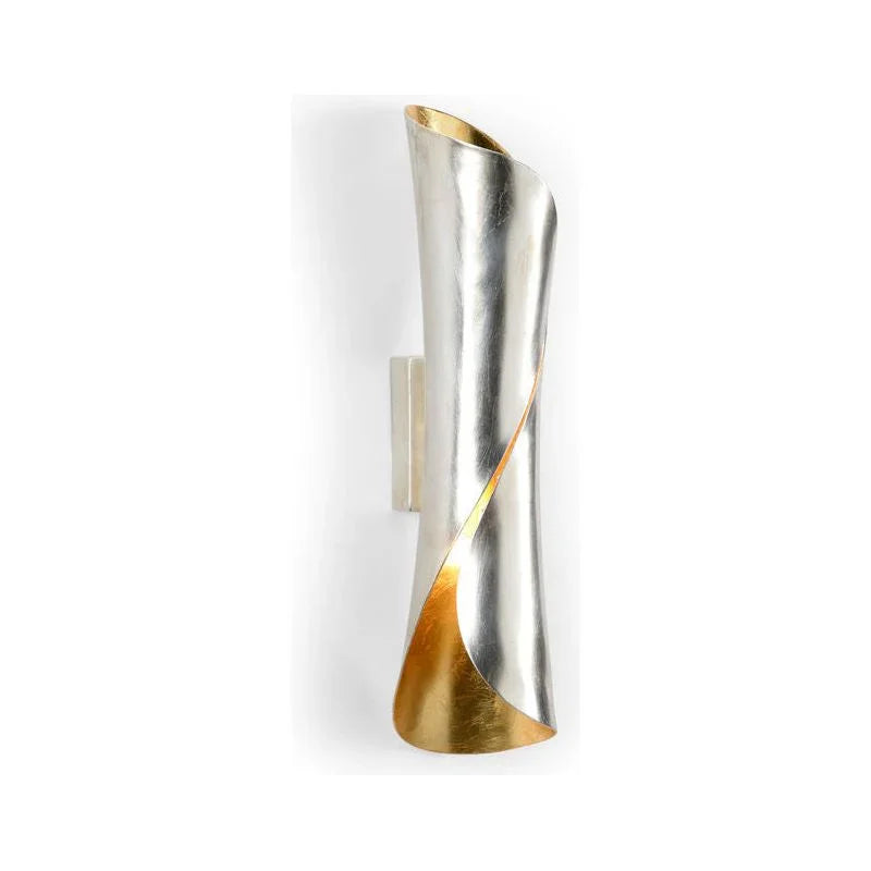 Crosby Cuff Silver Leaf Finished Wall Sconce - LOOMLAN - Wildwood - Wall Sconces