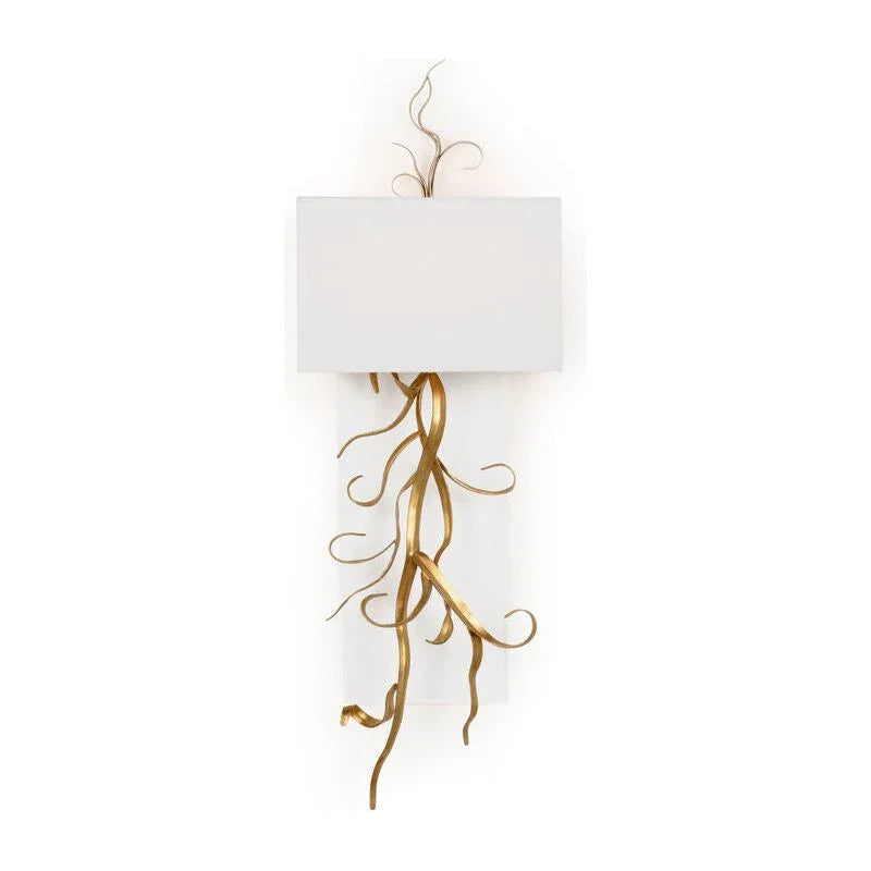 Curling Leaves Styls Iron Wall Sconce - LOOMLAN - Chelsea House - Wall Sconces