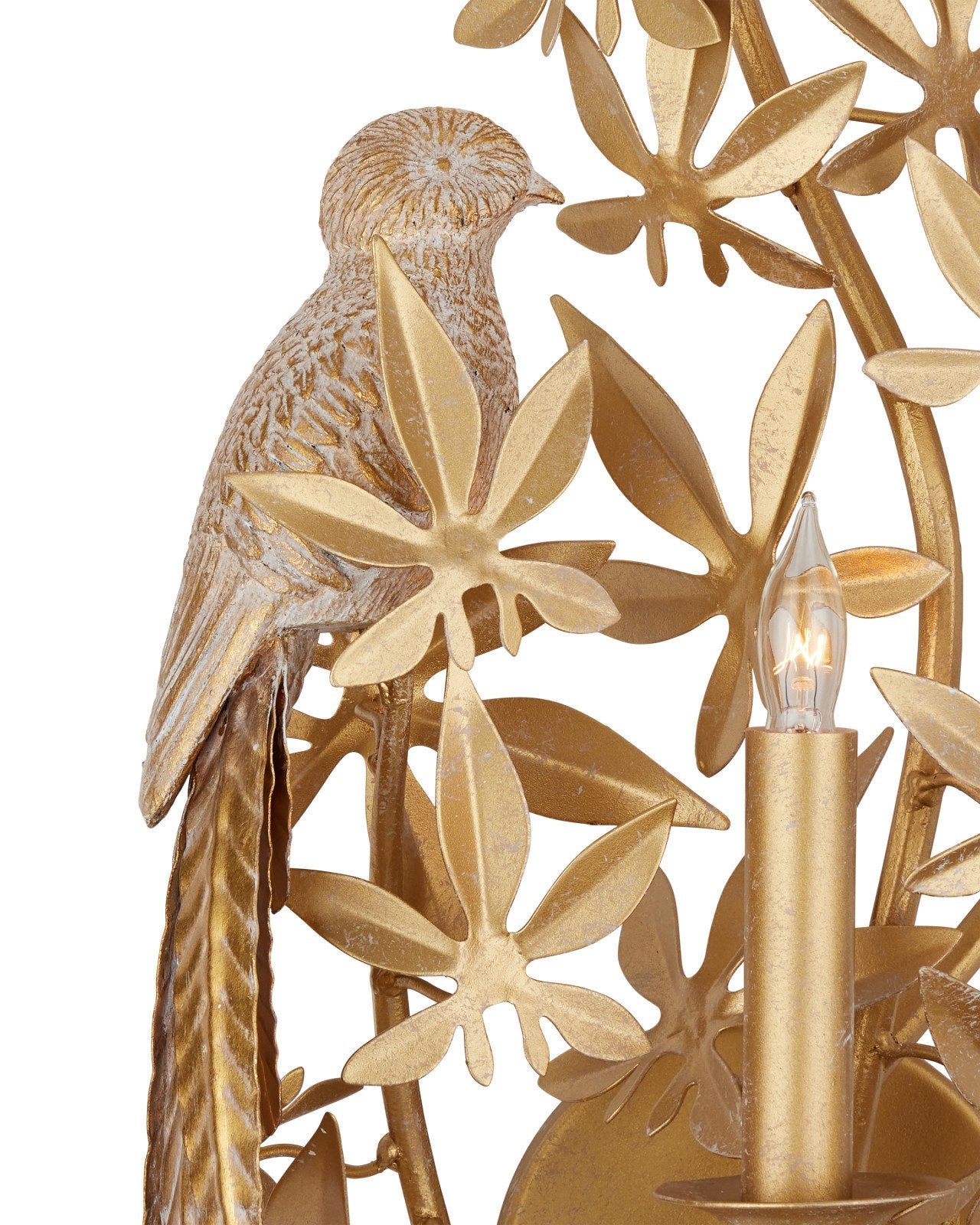 Aviary Swedish Gold Finish Wall Sconce
