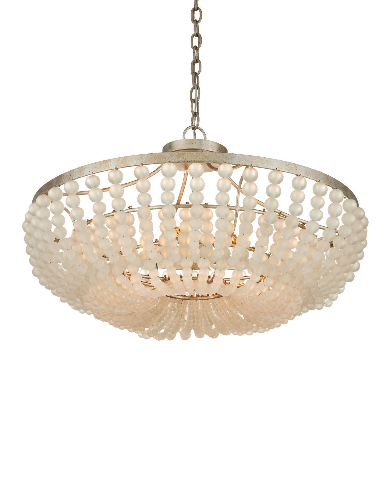 Chanteuse Iron Frame Semi-Flush Mount-Flush Mounts-Currey & Co-LOOMLAN