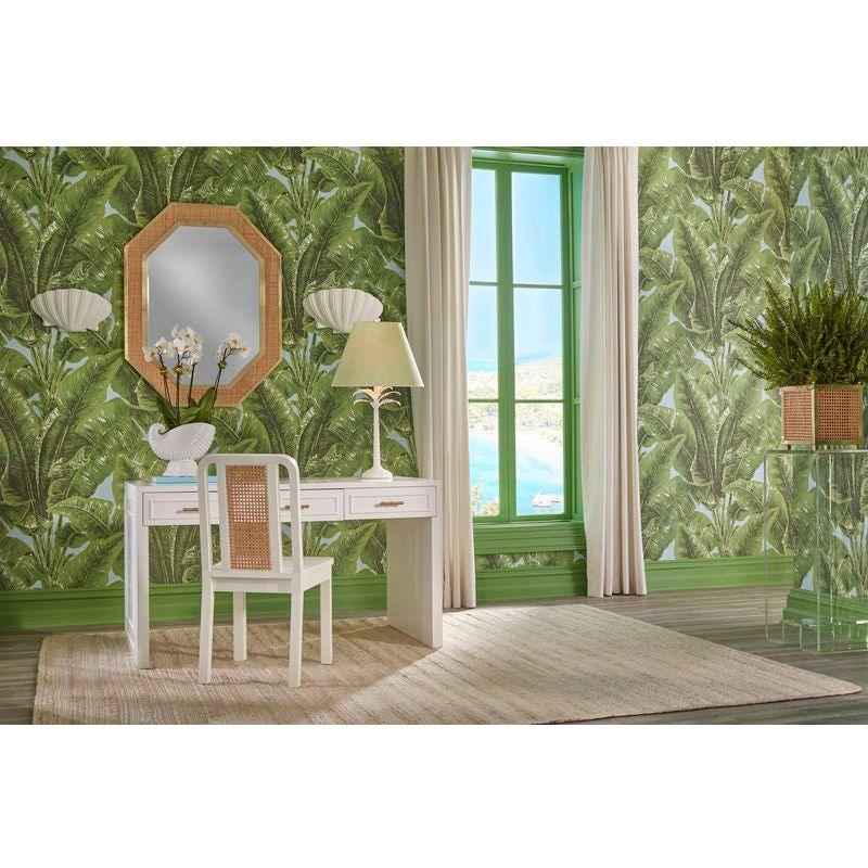 Dunbar Brass Trimmed Wall Mirror - LOOMLAN - Wildwood - Wall Mirrors