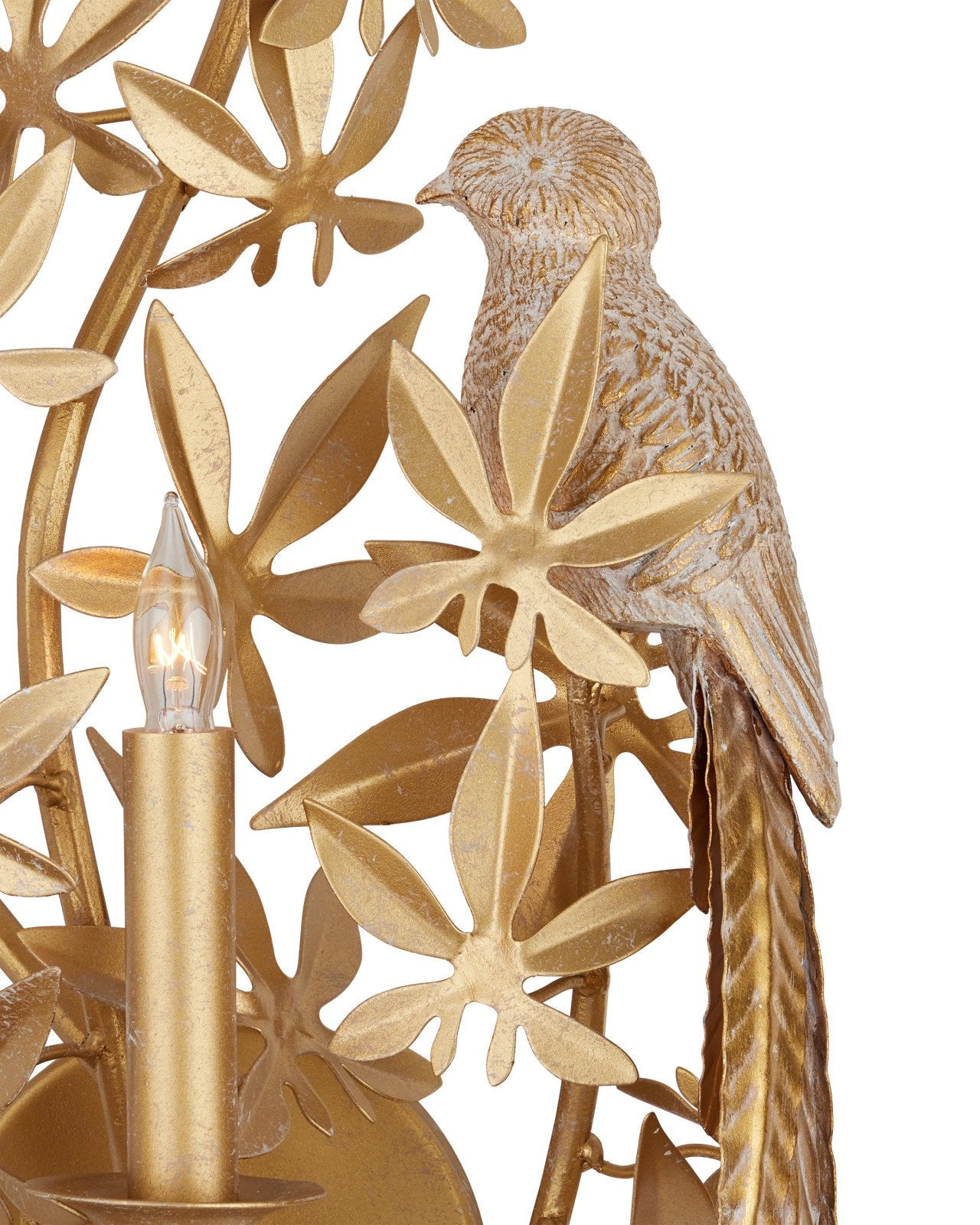 Aviary Swedish Gold Finish Wall Sconce