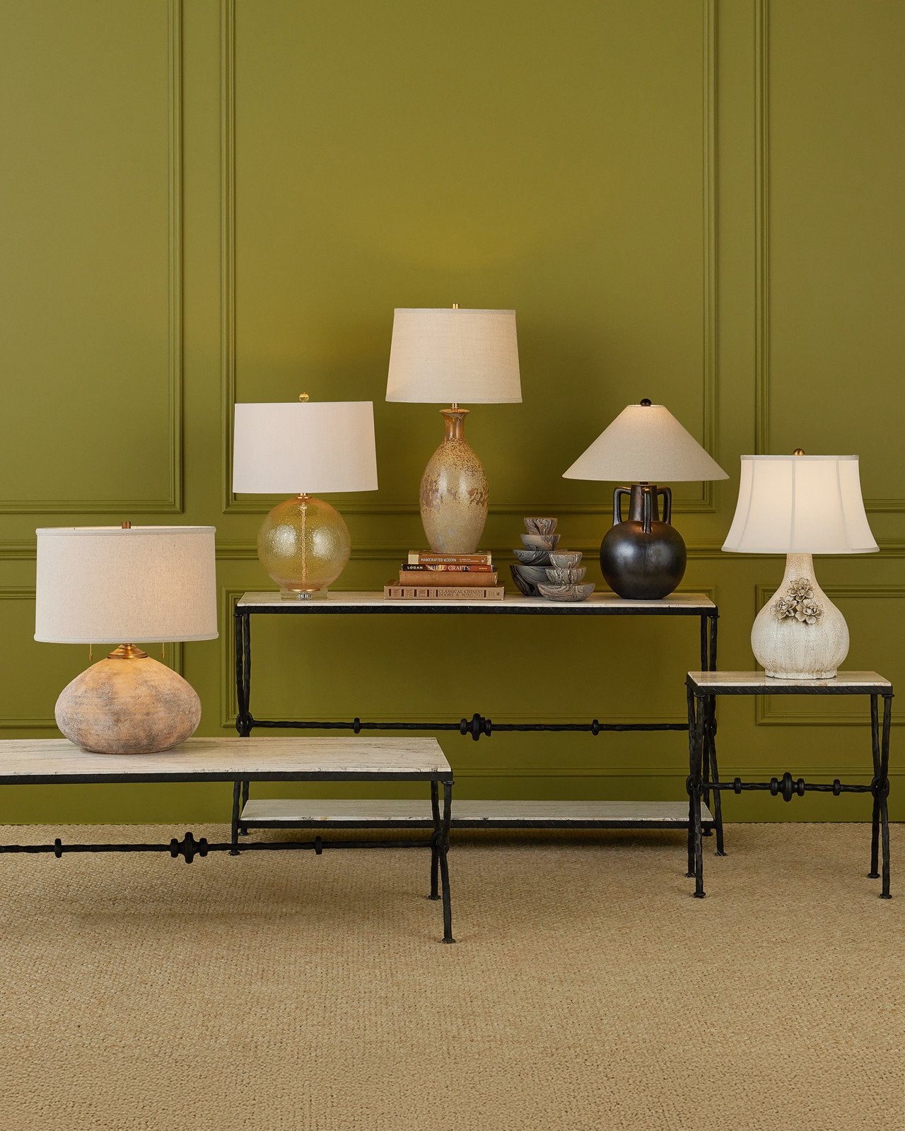 Zebulon Clear Glass Round Table Lamp