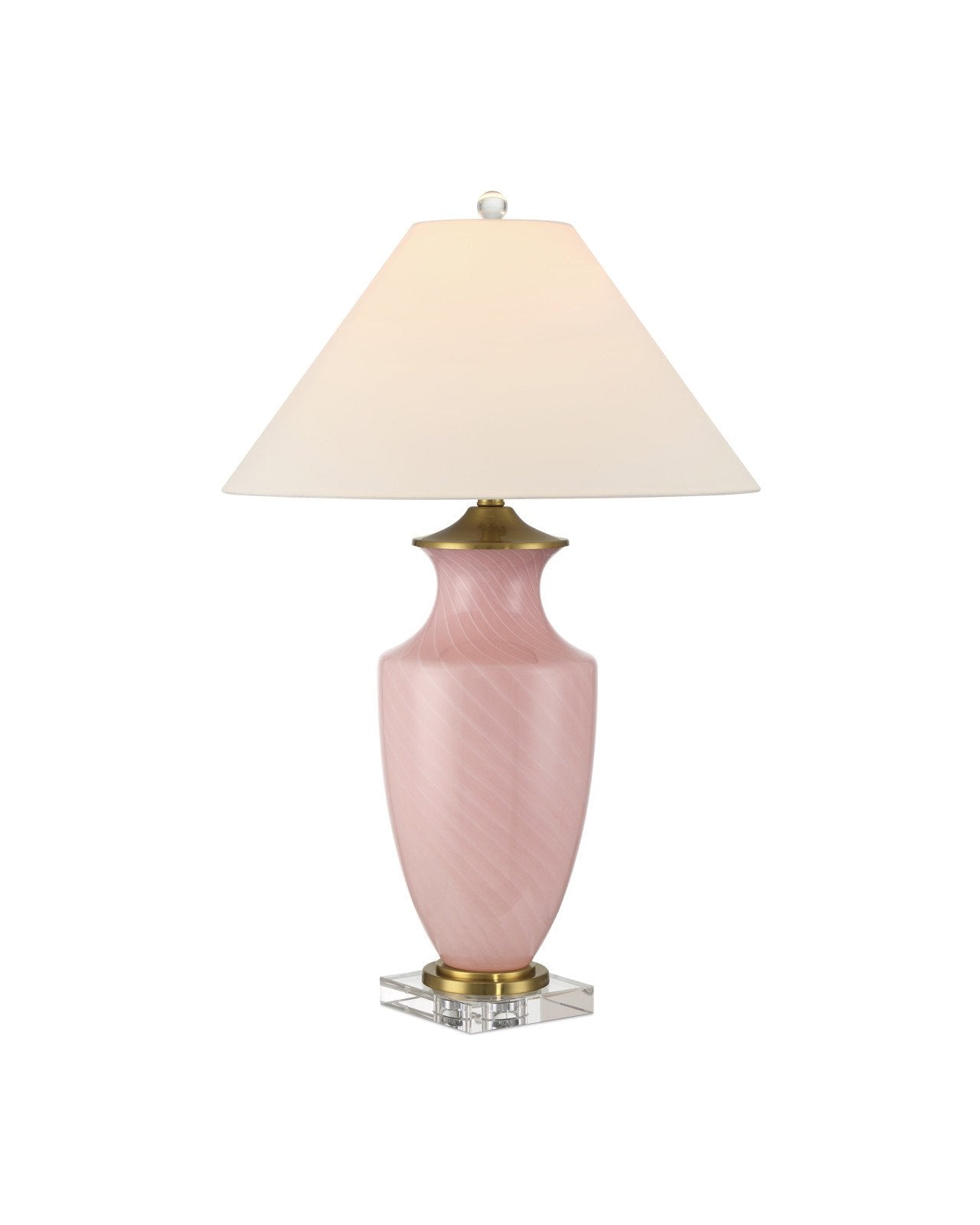Lucy Pink Glass Table Lamp