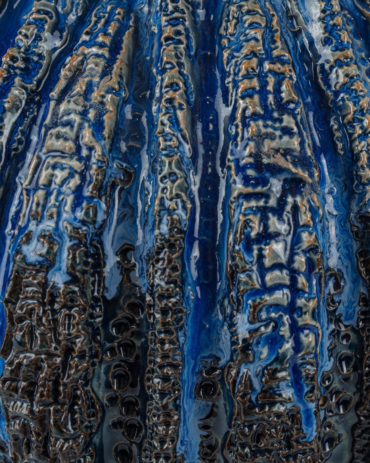 Folios Blue Ceramic Vase