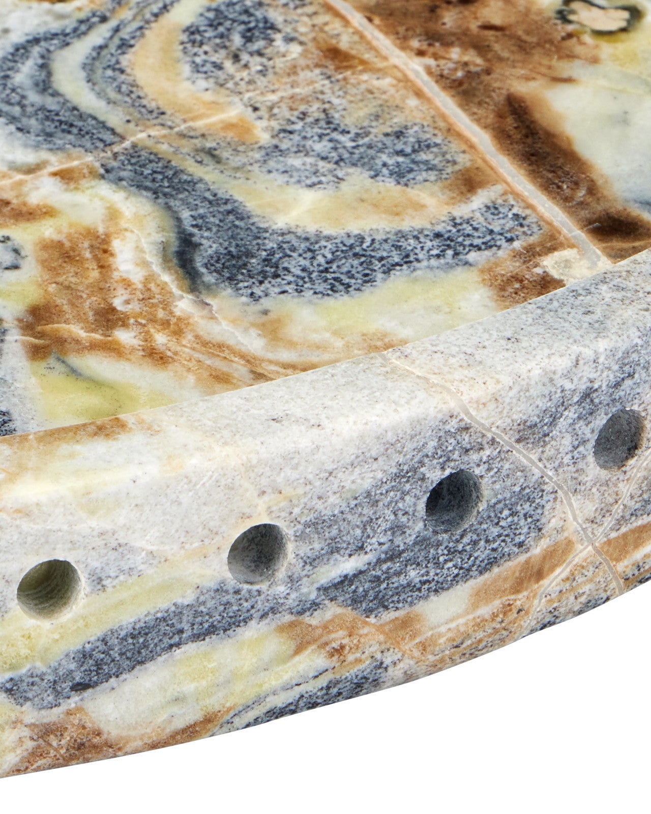 Freya Floral Jade Marble Decorative Tray