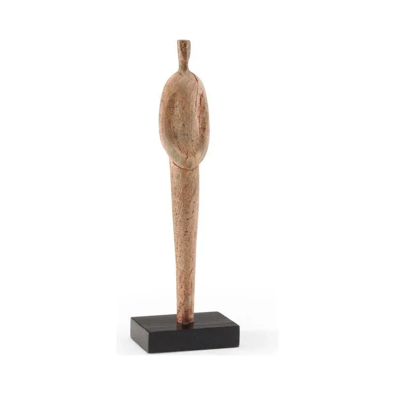 Emma Hand Carved Brown Sculpture - LOOMLAN - Wildwood - Statues & Sculptures