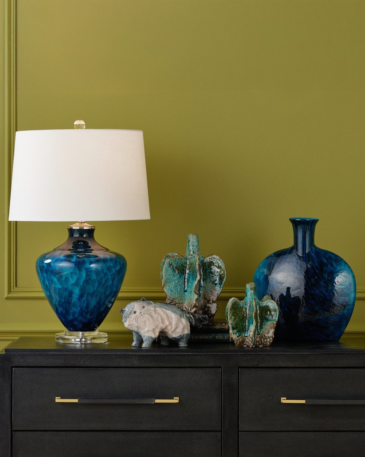 Pavonini Blus Glass Vase