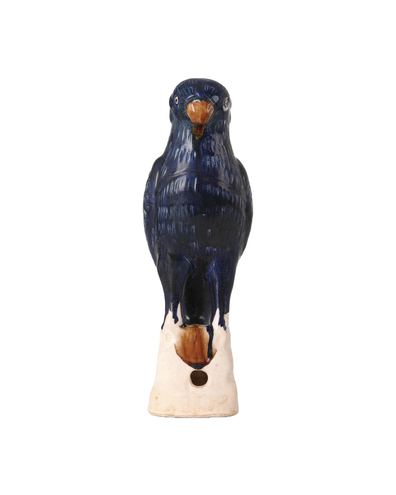 Tang Dynasty Blue Terracotta Parrot Sculpture 2PC