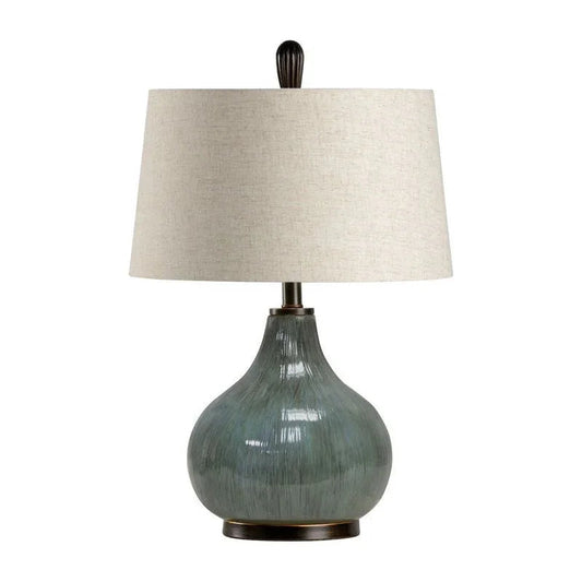 Fig Green Glazed Ceramic Table Lamp - LOOMLAN - Wildwood - Table Lamps