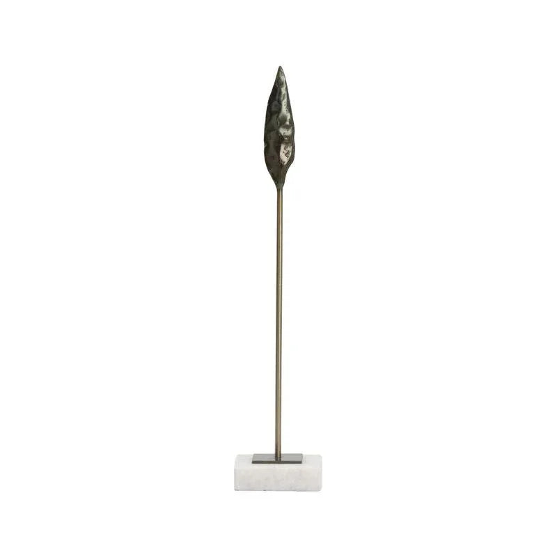 Fletcher Bronze Arrowhead On Marble Sculpture - LOOMLAN - Wildwood - Statues & Sculptures
