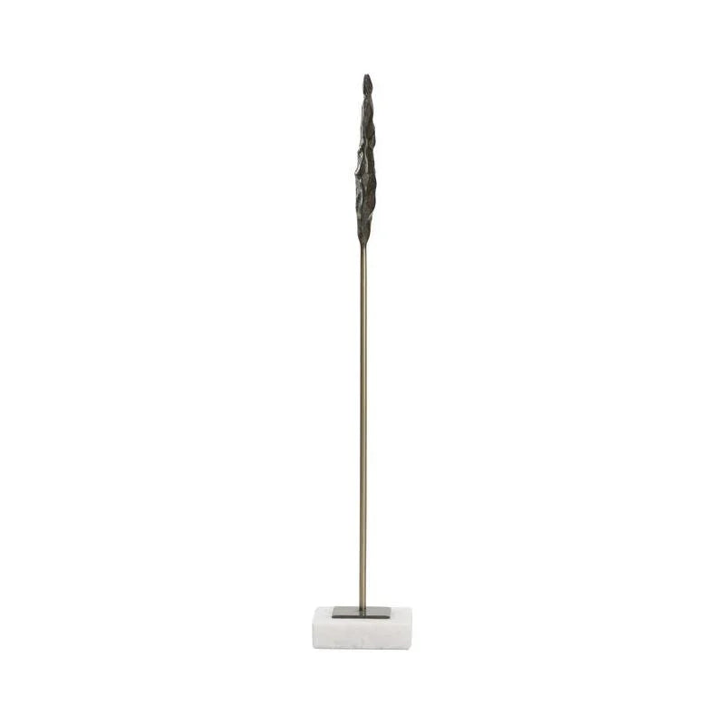 Fletcher Bronze Arrowhead On Marble Sculpture - LOOMLAN - Wildwood - Statues & Sculptures