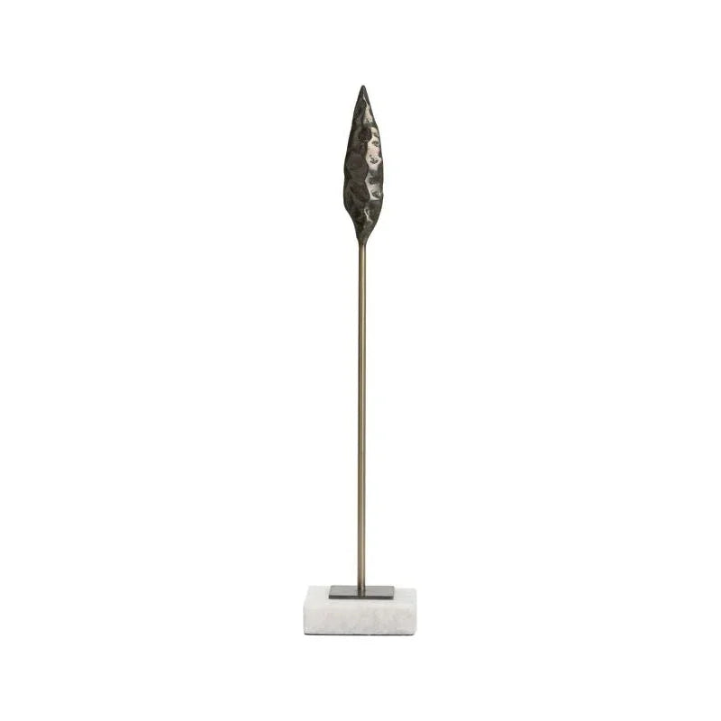 Fletcher Bronze Arrowhead On Marble Sculpture - LOOMLAN - Wildwood - Statues & Sculptures