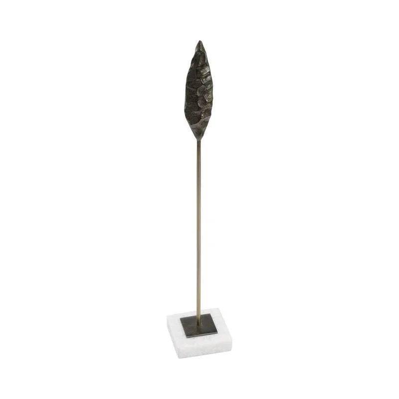 Fletcher Bronze Arrowhead On Marble Sculpture - LOOMLAN - Wildwood - Statues & Sculptures