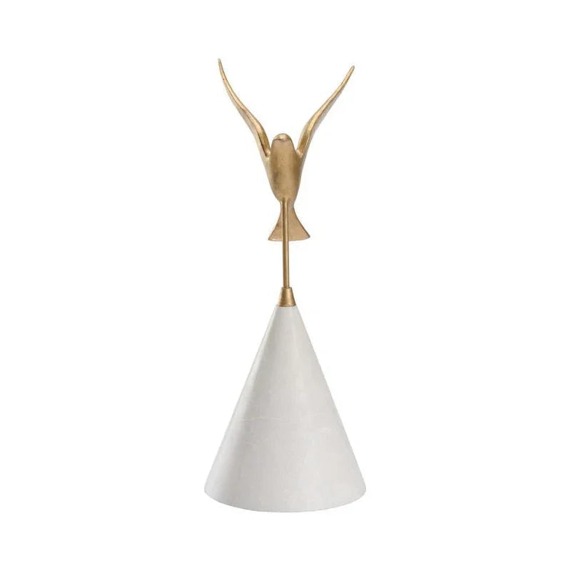 Flights Of Fancy Graceful Gold Sculpture - LOOMLAN - Wildwood - Statues & Sculptures