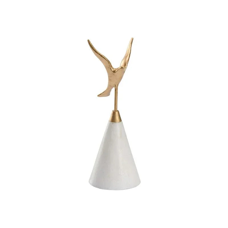 Flights Of Fancy Graceful Gold Sculpture - LOOMLAN - Wildwood - Statues & Sculptures