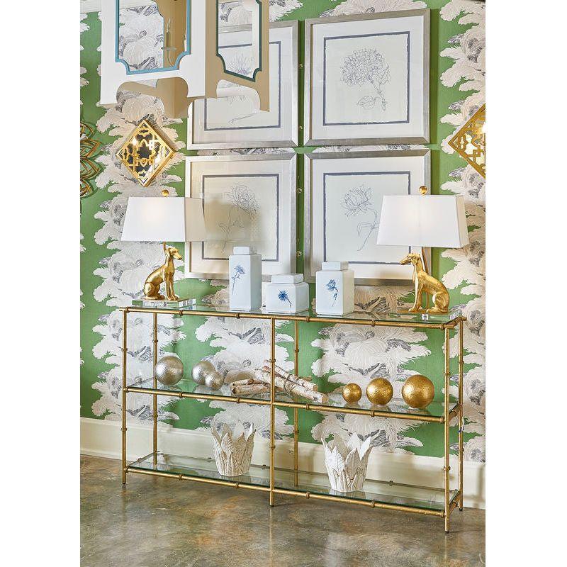 Flossie Left And Right Gold Dog Sculpture Table Lamp - LOOMLAN - Chelsea House - Table Lamps