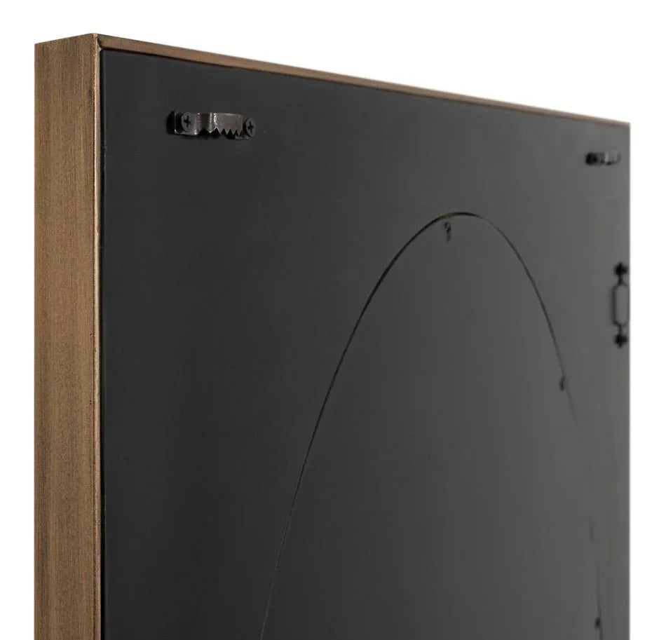 Francis Shagreen Leather Warpped Wall Mirror - LOOMLAN - Sarreid - Wall Mirrors