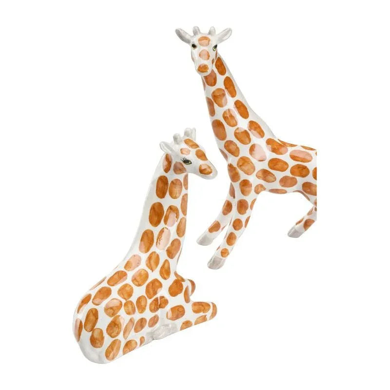 Giraffes Style Ceramic Made Sculpture (Pr) - LOOMLAN - Chelsea House - Statues & Sculptures