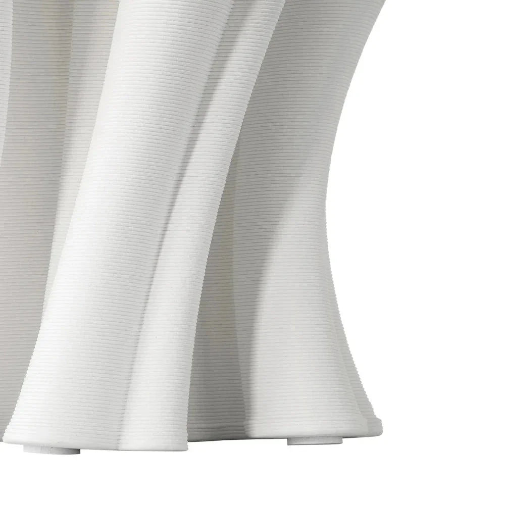 Godet Modern Design White Porcelain Vase - LOOMLAN - Currey & Co - Vases & Jars