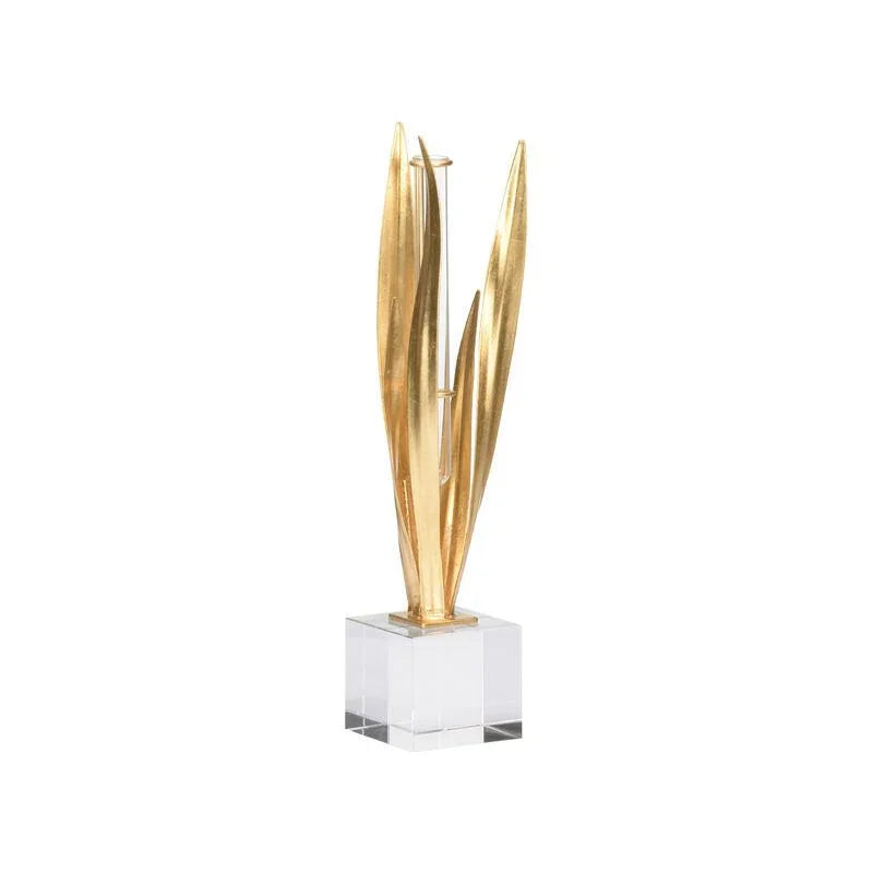 Gold Leaf Designed Unique Vase - LOOMLAN - Chelsea House - Vases & Jars