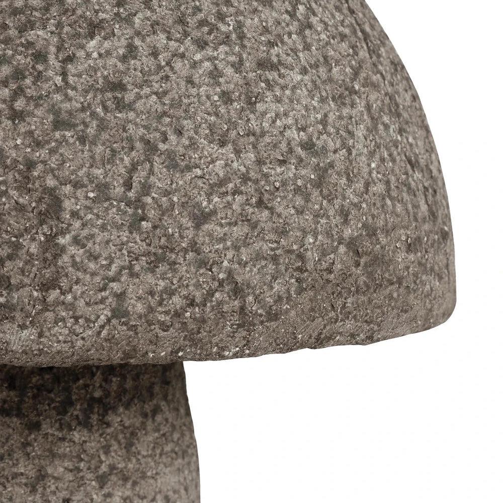 Granite Stone Textured Outdoor Mushroom Sculpture - LOOMLAN - Currey & Co - Statues & Sculptures