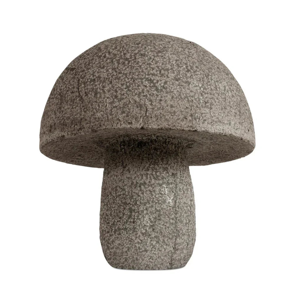 Granite Stone Textured Outdoor Mushroom Sculpture - LOOMLAN - Currey & Co - Statues & Sculptures