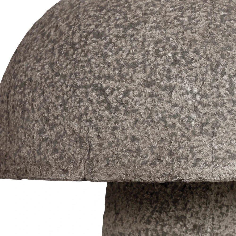Granite Stone Textured Outdoor Mushroom Sculpture - LOOMLAN - Currey & Co - Statues & Sculptures