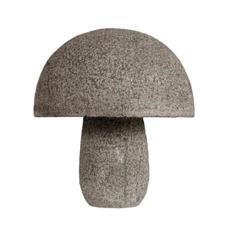 Granite Stone Textured Outdoor Mushroom Sculpture - LOOMLAN - Currey & Co - Statues & Sculptures
