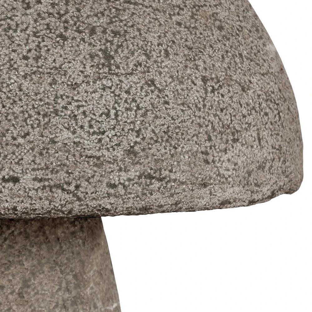 Granite Stone Textured Outdoor Mushroom Sculpture - LOOMLAN - Currey & Co - Statues & Sculptures