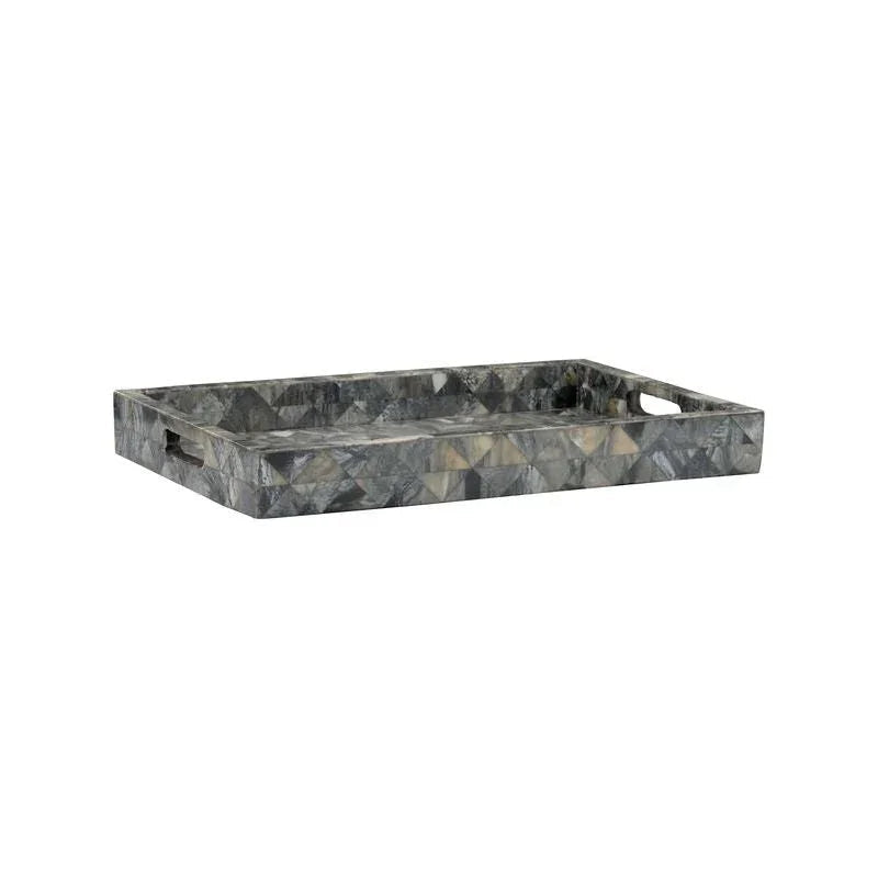Greer Geometric Patterned Bone Tray - LOOMLAN - Wildwood - Trays