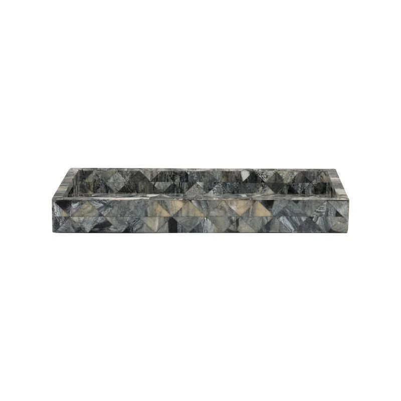 Greer Geometric Patterned Bone Tray - LOOMLAN - Wildwood - Trays