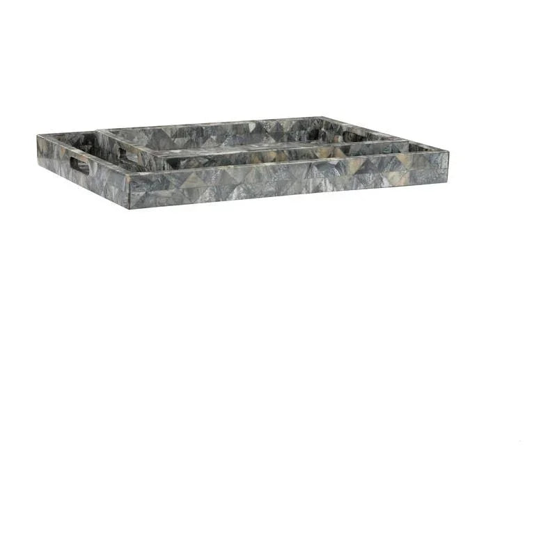 Greer Geometric Patterned Bone Tray - LOOMLAN - Wildwood - Trays