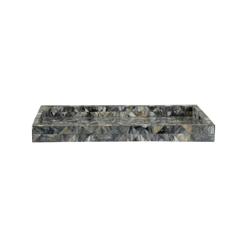Greer Geometric Patterned Bone Tray - LOOMLAN - Wildwood - Trays