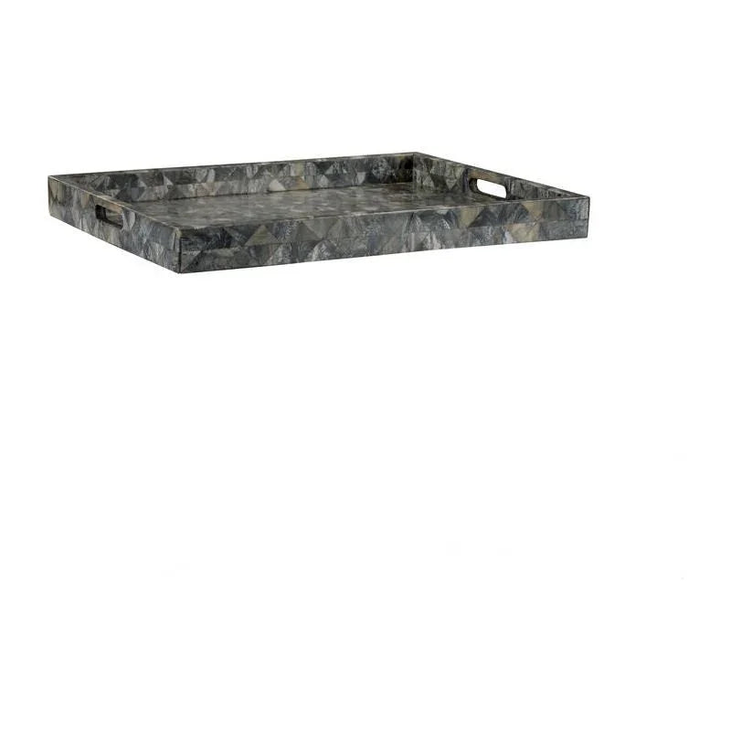 Greer Geometric Patterned Bone Tray - LOOMLAN - Wildwood - Trays