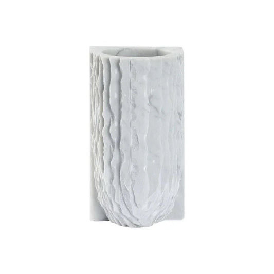 Gwyn Carrera Marble Made White Vase - LOOMLAN - Wildwood - Vases & Jars
