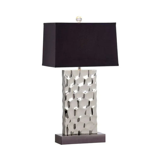 Hammered Honeycomb Steel Made Table Lamp - LOOMLAN - Wildwood - Table Lamps