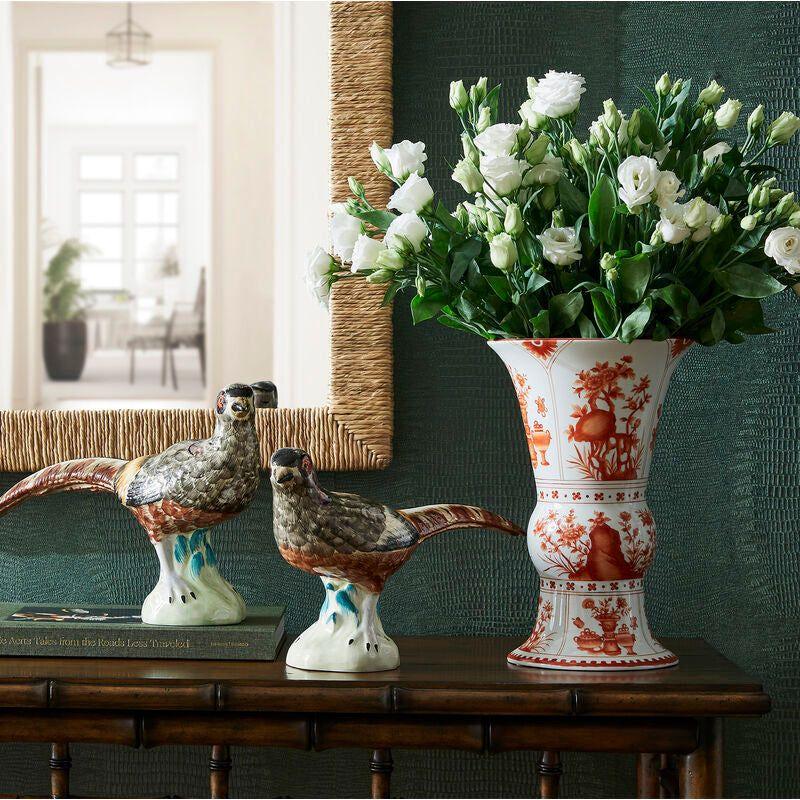 Hand Colored Ceramic Made Pheasant Sculpture (Pr) - LOOMLAN - Chelsea House - Statues & Sculptures