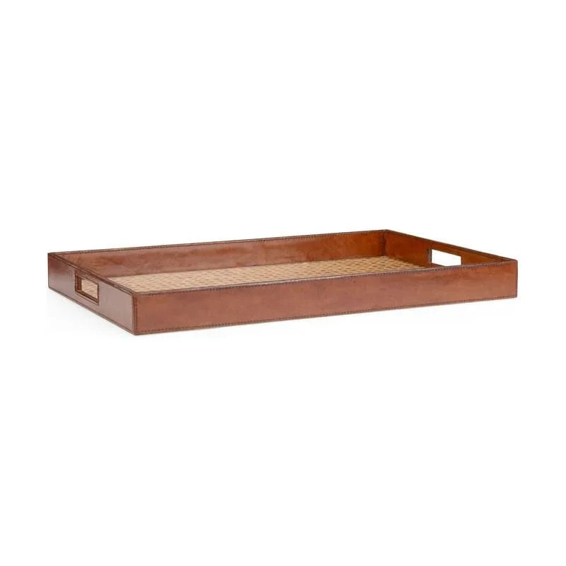 Handcrafted Leather Tray - LOOMLAN - Chelsea House - Trays