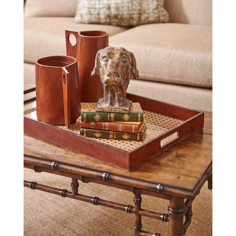 Handcrafted Leather Tray - LOOMLAN - Chelsea House - Trays