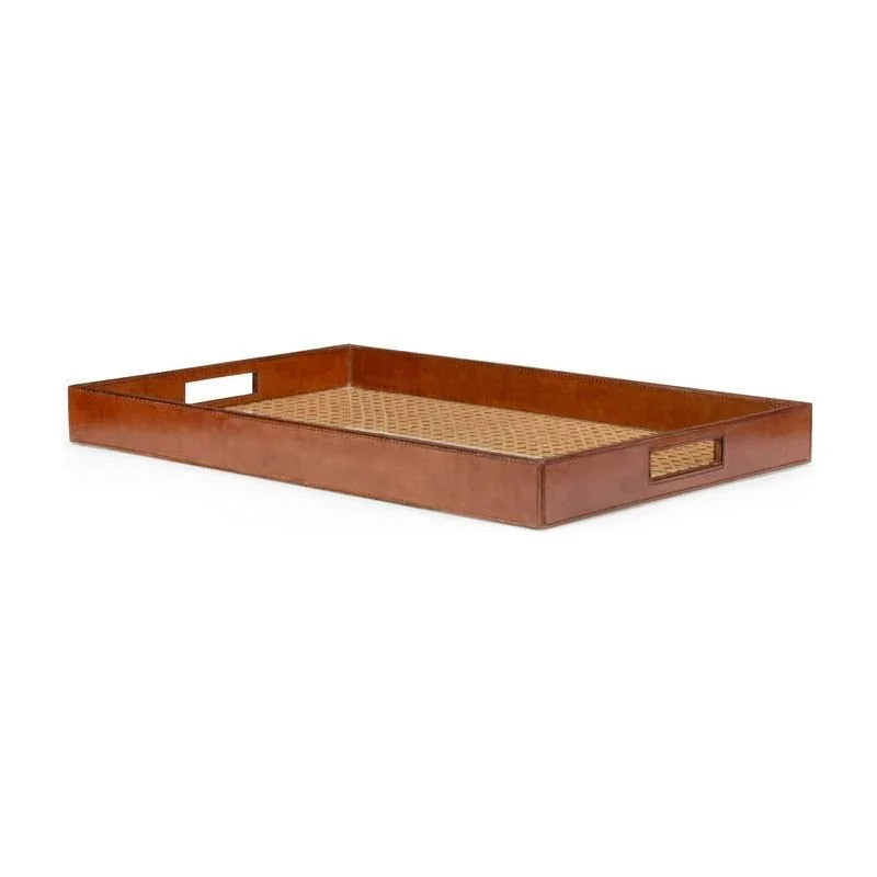 Handcrafted Leather Tray - LOOMLAN - Chelsea House - Trays